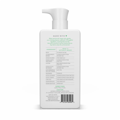 Native Face Wash Unscented for Sensitive Skin Perspective: left