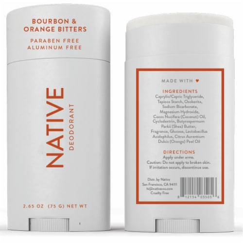 Native Bourbon and Orange Bitters Deodorant Perspective: left