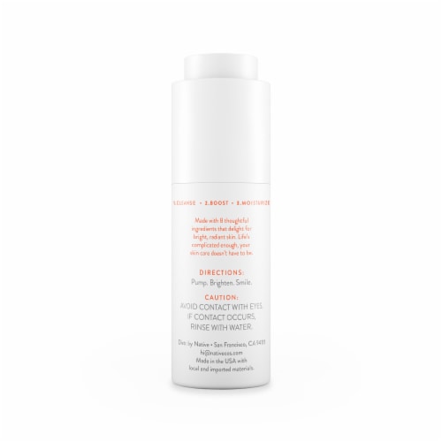 Native Brightening Vitamin C and Niacinamide Fragrance Free Facial Serum Perspective: left