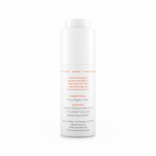 Native Brightening Facial Serum with Vitamin C & Vitamin B3 Perspective: left