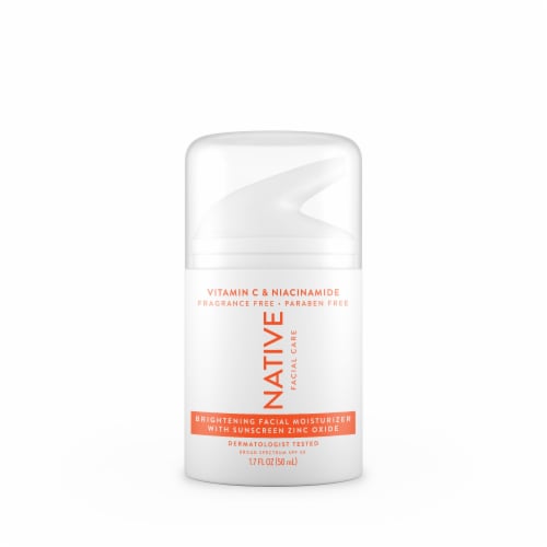 Native Brightening Facial Moisturizer with Vitamin C & Vitamin B3 Perspective: left