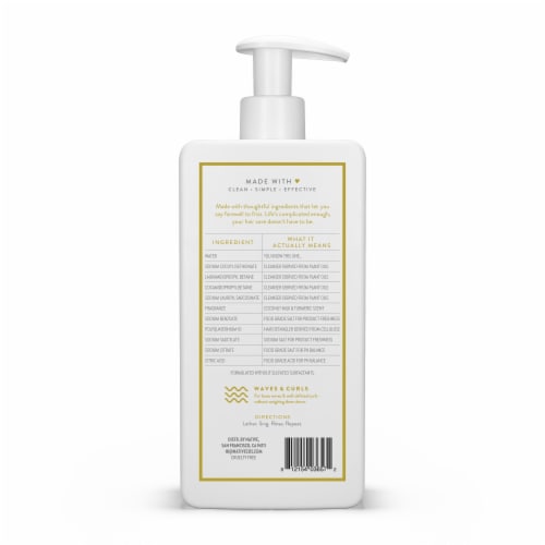 Native Curl Care Shampoo with Coconut Milk and Turmeric, Sulfate Free for Women and Men Perspective: left
