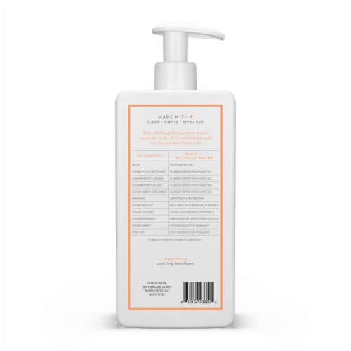 Native Moisturizing Shampoo with Sweet Peach and Nectar, Sulfate Free for Women and Men Perspective: left
