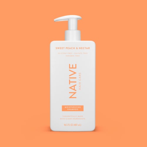 Native Moisturizing Shampoo with Sweet Peach and Nectar, Sulfate Free for Women and Men Perspective: left
