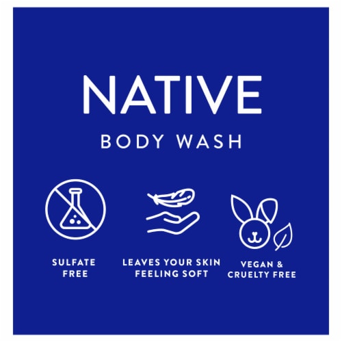 Native Body Wash Pump with Lilac & White Tea Perspective: left