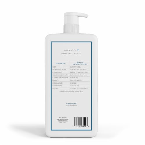 Native Body Wash, Sea Salt & Cedar, Sulfate Free, for Women and Men, 36 oz Perspective: left