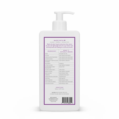 Native Moisturizing Hand & Body Lotion, Lavender & Rose, Silicone Free, for Women and Men, 16.5 oz Perspective: left