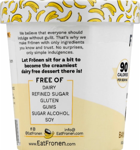 Fronen Banana Coconut Non-Dairy Frozen Dessert Perspective: left