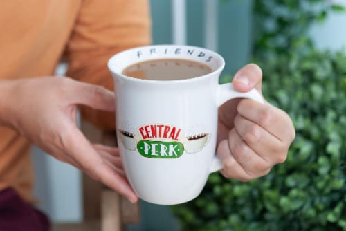 Friends 795957 Friends 16 oz Central Perk Logo Wide Rim Ceramic