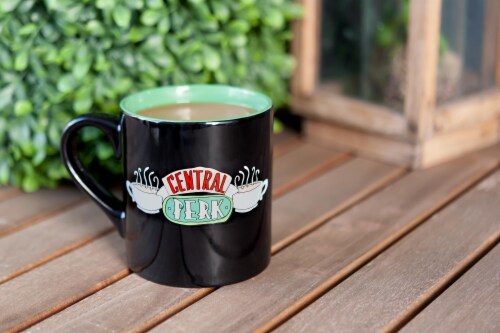 Friends Central Perk Ceramic 14oz Black Ceramic Mug Perspective: left