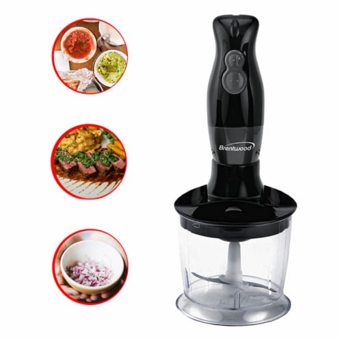 Brentwood Handheld Blender w Food Processor Balloon Whisk Attachments White 1 Piece Gerbes Super Markets