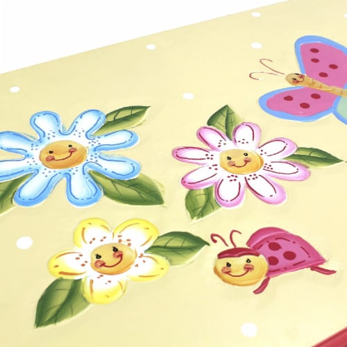 Fantasy Fields Magic Garden Kids Wooden Toy Storage Chest, Multicolor W-7479A Perspective: left