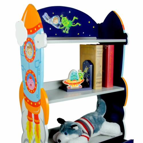 Fantasy Fields Outer Space Wooden 3 Shelf Bookcase Perspective: left