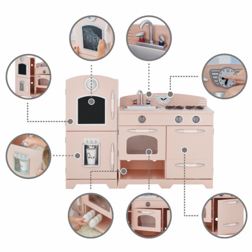 retro play kitchen pink