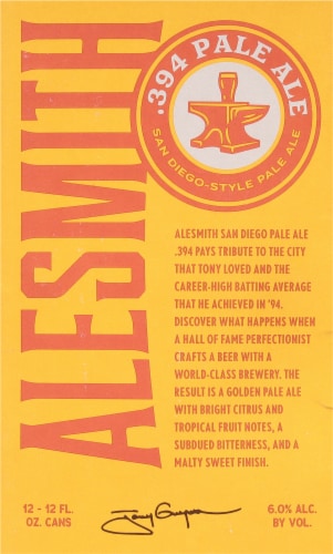 AleSmith 394 Pale Ale Perspective: left