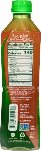 Alo® Comfort® Watermelon and Peach Flavor Aloe Vera Juice Drink Perspective: left