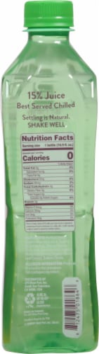 Alo® Zero Calorie Peach Plum Aloe Vera Juice Perspective: left