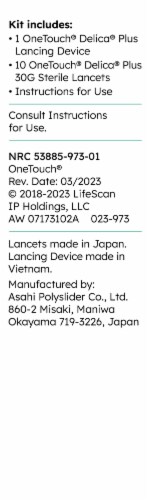 OneTouch Delica Plus Lancing Device Perspective: left