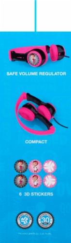 JLab Audio JBuddies Kids Folding Headphones - Black/Pink Perspective: left