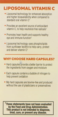 Mercola Liposomal Vitamin C Capsules Perspective: left