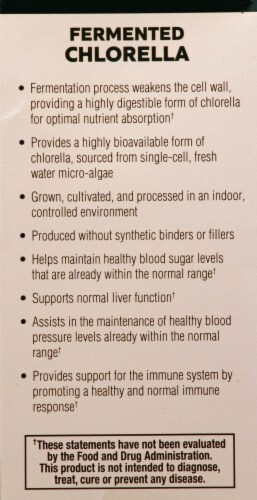 Mercola® Fermented Chlorella Tablets Perspective: left