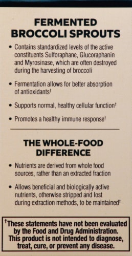 Mercola Fermented Broccoli Sprouts Capsules Perspective: left