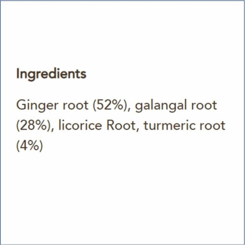 Pukka Three Ginger Tea Organic Herbal Tea Perspective: left