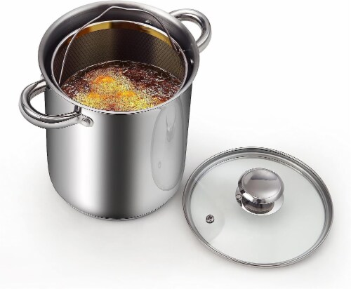 Cook N Home Pasta Pot with Strainer Lid 8-Quart, Stainless Steel