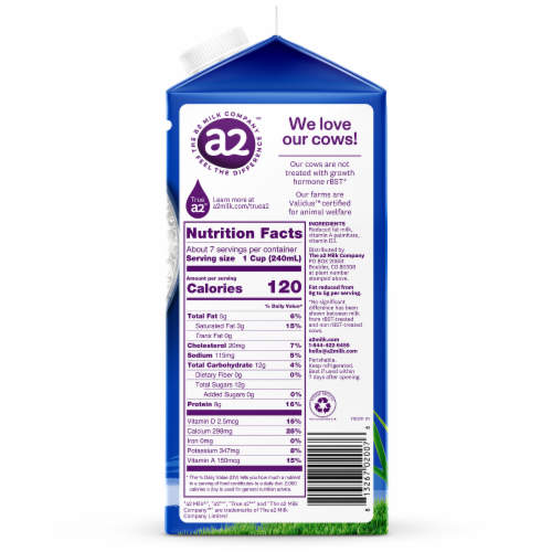 a2 Milk™ 2% Reduced Fat Milk Perspective: left