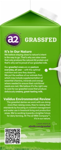 a2 Milk® Grassfed Vitamin D Whole Milk Perspective: left