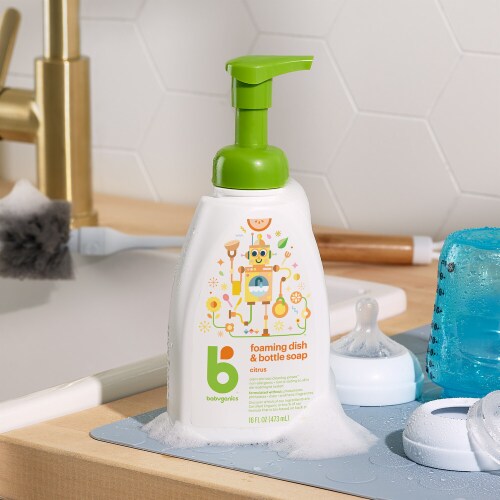 BABYGANICS Liquid Dish Soap Acorn Citrus Perspective: left