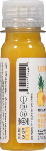 Urban Remedy Turmeric Relieve Shot Perspective: left