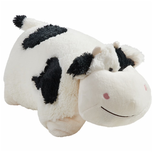 Pillow Pets Jumboz Cozy Cow Plush Toy Perspective: left