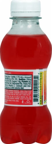 Fruity King Fruit Punch Soda Bottle Perspective: left