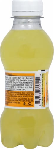 Fruity King® Caffeine Free Pineapple Soda Bottle Perspective: left