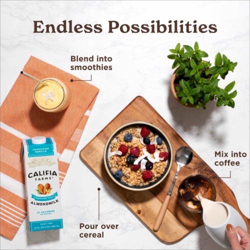 Califia Farms - Almondmilk Unsweetened Vanilla 32oz Perspective: left