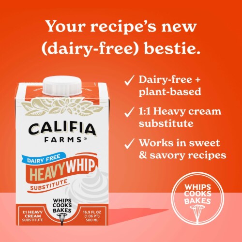 Califia Farms® Dairy Free Heavy Whip Substitute Perspective: left