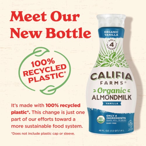Califia Farms® Dairy Free Organic Vanilla Almond Milk Perspective: left