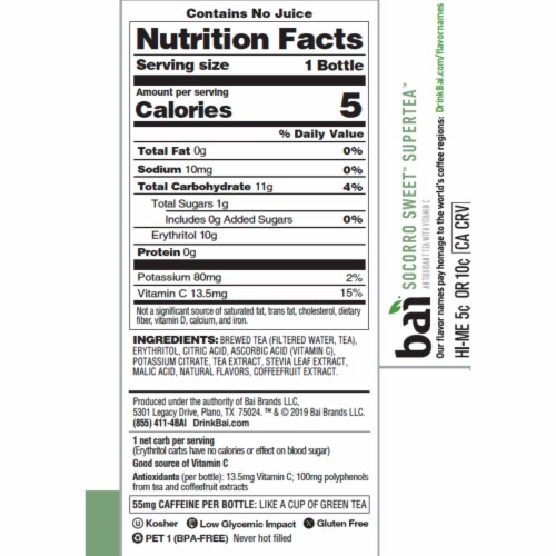 Bai® Socorro Sweet Antioxidant Infused Supertea Perspective: left