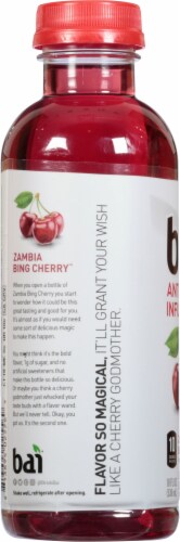 Bai® Zambia Bing Cherry™ Flavored Bottled Water Perspective: left