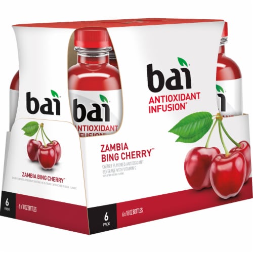 Bai® Antioxidant Infused Zambia Bing Cherry Flavored Bottled Water Perspective: left