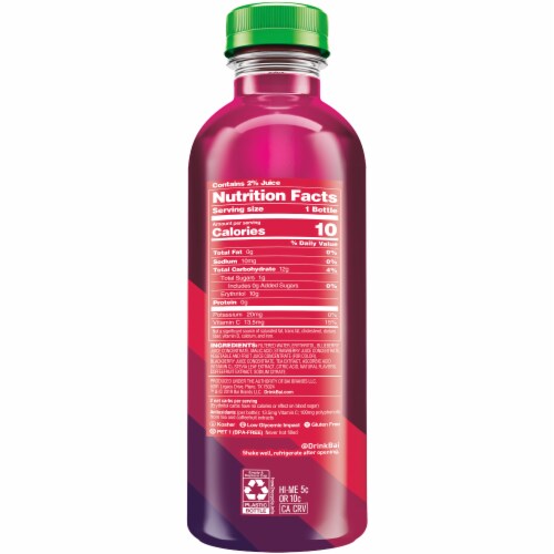 Bai® Antioxidant Infused Boost Buka Black Raspberry Flavored Bottled Water Perspective: left