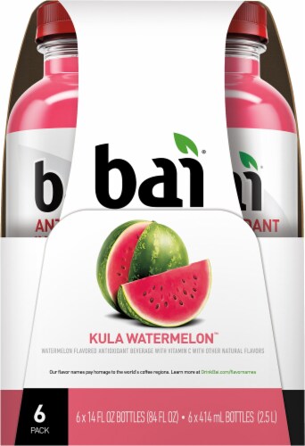Bai® Watermelon Flavored Bottled Water Perspective: left