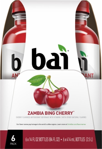 Bai® Cherry Flavored Bottled Water Perspective: left