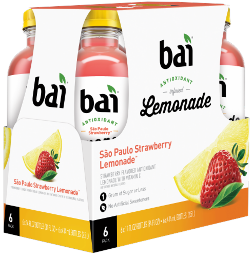 Bai® Strawberry Lemonade Flavored Bottled Water Perspective: left