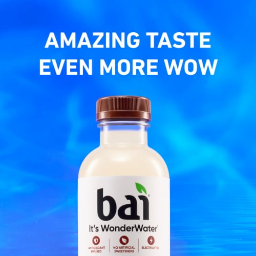 Bai Shala Coconut Strawberry Antioxidant Infused Water Beverage Bottle Perspective: left
