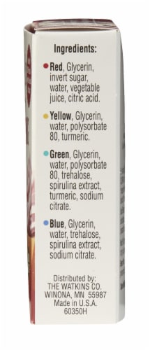 Watkins Natural Assorted Food Coloring Perspective: left