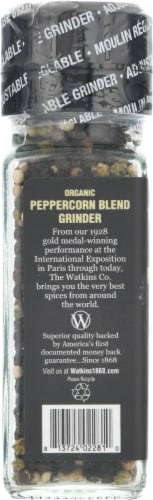 Watkins Organic Peppercorn Blend Grinder Perspective: left