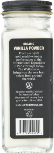 Watkins Organic Vanilla Powder Perspective: left