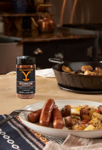 Yellowstone Cattleman Steak Seasoning and Rub Perspective: left
